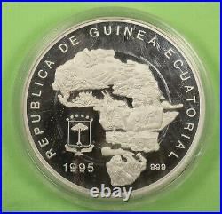 Equatorial Guinea 1995 Elephant 5oz 7000 Francs Silver Coin