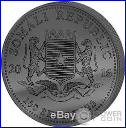 GOLDEN ENIGMA Elephant 1 Oz Silver Coin 100 Shillings Somalia 2016