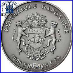 Gabun 1000 Francs CFA Silber 2012 Elefant Elephant Silver Ounces