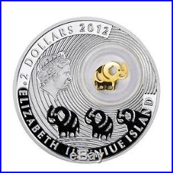Good Luck Niue Island Silver coin Elephant of the Lucky Coins $ 2 2012