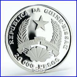 Guinea-Bissau 20000 pesos Defense of Nature Elephant silver coin 1993
