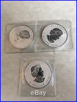 HUGE 15 Silver Coin Lot Wolf Privy/Somalian Elephant/Kookaburra, Walking Liberty
