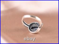 I05 Ring Small Elephant With Money Bag Stylized Coins Silver 925 Adjustable