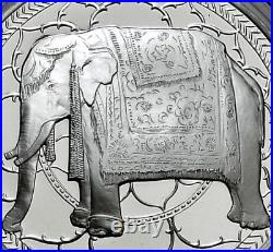 INDIAN ELEPHANT GOOD LUCK SYMBOL Franklin Mint STERLING SILVER COIN