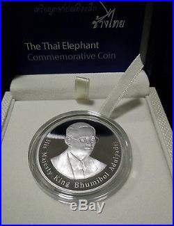 Itm17-thailand Coin Proof Silver 200 Baht 2016 Thai Wildlife Elephant Unc+box