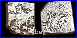 India Magadh Maha Janapada punch mark silver Coin 300 BC. Bold deep strikes, rare