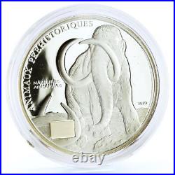 Ivory Coast 1000 francs Ancient Animals Mammoth Elephant Fauna silver coin 2010