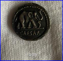 Julius Caesar AR Denarius Silver Elephant Coin 49-48 BC