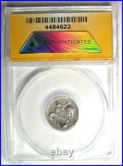 Julius Caesar AR Denarius Silver Elephant Coin 49 BC Certified ANACS AU50