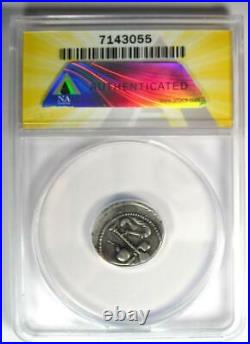Julius Caesar AR Denarius Silver Elephant Coin 49 BC Certified ANACS XF45 (EF)