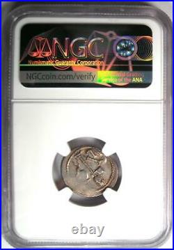 Julius Caesar AR Denarius Silver Elephant Coin 49 BC Certified NGC AU Rare