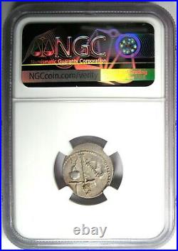 Julius Caesar AR Denarius Silver Elephant Coin 49 BC Certified NGC Choice AU