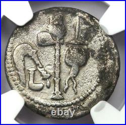 Julius Caesar AR Denarius Silver Elephant Coin 49 BC Certified NGC XF (EF)