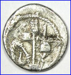 Julius Caesar AR Denarius Silver Elephant Coin 49 BC Fine Details (Corrosion)