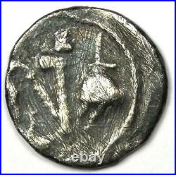 Julius Caesar AR Denarius Silver Elephant Coin 49 BC VF Details (Scratches)