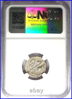 Julius Caesar AR Denarius Silver Elephant Roman Coin 49 BC Certified NGC VF