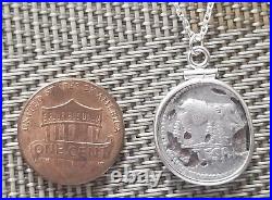 Julius Caesar Ancient Roman Elephant Denarius Coin 925 Silver Necklace with COA