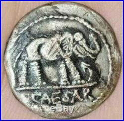 Julius Caesar Roman Coin Caesar Denarius War Elephant 49-48 BC military