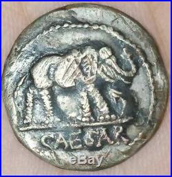 Julius Caesar Roman Coin Caesar Denarius War Elephant 49-48 BC military