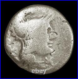 Jupiter drives Two Elephant Chariot/Roma. Metellus. Rare Caecilia 14. Roman Coin