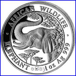Key-date 2005 1 oz Silver Bavarian Mint Somalia Elephant BU in Air-Tite Capsule