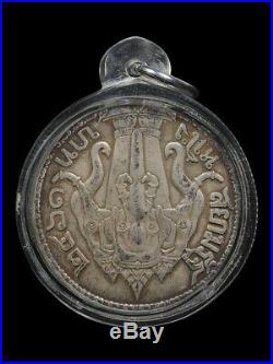 King Mongkut Rama6 Silver Coins Vajiravudh Portait Erawan Elephant Be. 2461