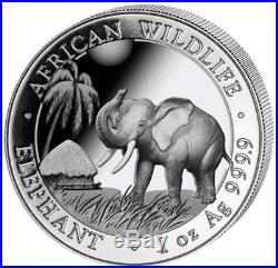 LOT OF 3 2017 1 oz Somalian Silver Elephant Coin (BU)