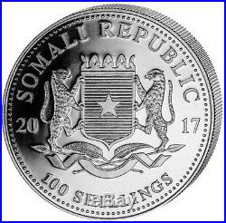 LOT OF 3 2017 1 oz Somalian Silver Elephant Coin (BU)