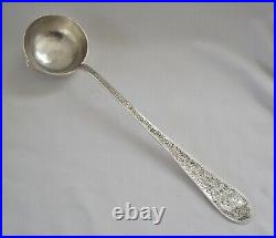 Large Antique 90% Silver Hand-Hammered Colonial India Elephant Ladle Kutch