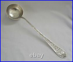 Large Antique 90% Silver Hand-Hammered India Elephant Ladle