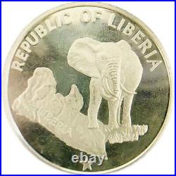 Liberia Silver Coin Elephant 1978 Grade 900/1000 34.1G Antique Coins
