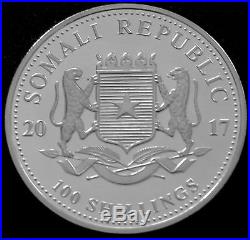 Lot Of 10 2017 Somalia 1 Oz Silver Elephant Bu. 9999 Fine