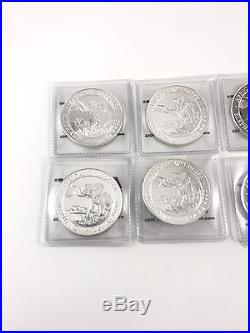 Lot of 10 2016 1oz Silver Somalian Elephant 0.999 Fine Silver Coin