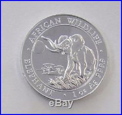Lot of 3 2016 Somalia Elephant 1 Ozt. 999 Silver 100 Shillings
