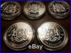 Lot of 5 Somali Elephant Silver coins