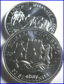 Lot of 5 coins (2017) 1/2 OZ Somalia Silver Elephant Coin (BU)