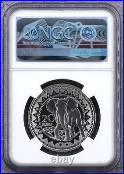 NGC PF70 2022 Austria Silver Crystal Coin World Eyes Series Elephant