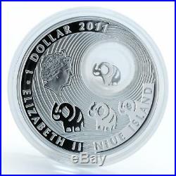 Niue 1 dollar Coins for Luck Elephants luck silver proof coin 2011