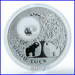 Niue 1 dollar Coins for Luck Elephants luck silver proof coin 2011