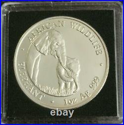 Not Perfect 2001 Somalia / Zambia Silver Elephant 1 oz 999