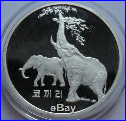 Original 2007 Korea 1500 Won Elephants 1 Oz Silver 999 Proof Rare