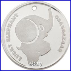 Osasbazaar Silver Coin with Lucky Elephant 5 Gram 99% Pure BIS Hallmarked