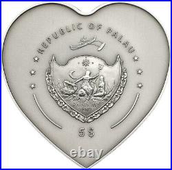 Palau 5 dollars 2013 Everything for You Elephant Heart Coin 1 oz Ag999