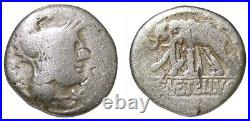RARE Jupiter in 2 CHARIOT of 2 ELEPHANTS / Roma. Caecilia 14. Ancient Roman Coin