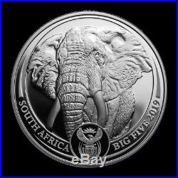 Rare PF70 FR 2019 South Africa 2-Coin Silver Krugerrand & Elephant Proof Set