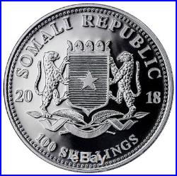 Roll of 20 2018 Somalia 1 oz Silver Elephant Sh100 Coins GEM BU SKU49893