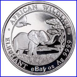 Roll of 20 2019 Somalia 1 oz. Silver African Elephant Sh100 GEM BU SKU55252