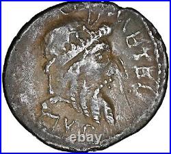Roman Empire Met. Pius Scipio Imperator Ar Denarius 47-46 Bc Ngc Vf Elephant