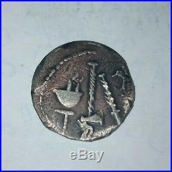 Roman Julius Caesar AR Denarius Coin 48 BC Elephant Snake