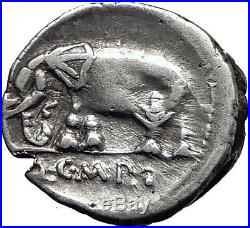 Roman Republic 81BC Imperator Metellus Elephant SULLA General Silver Coin i63298